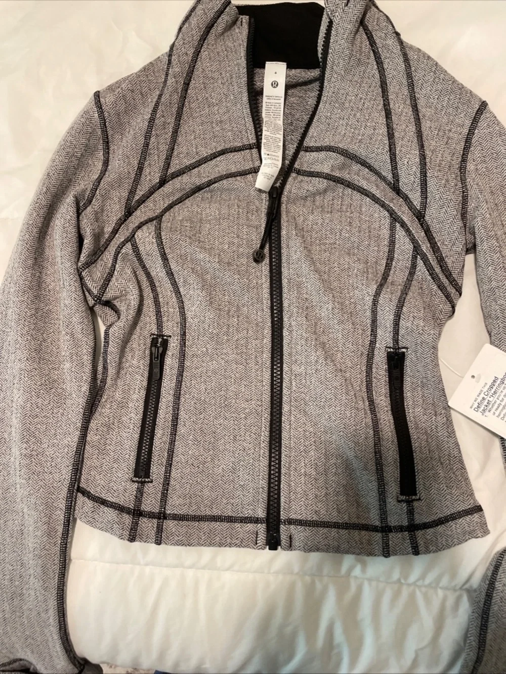 Lululemon Define Cropped Jacket Herringbone Size 4 - Picture 7 of 13